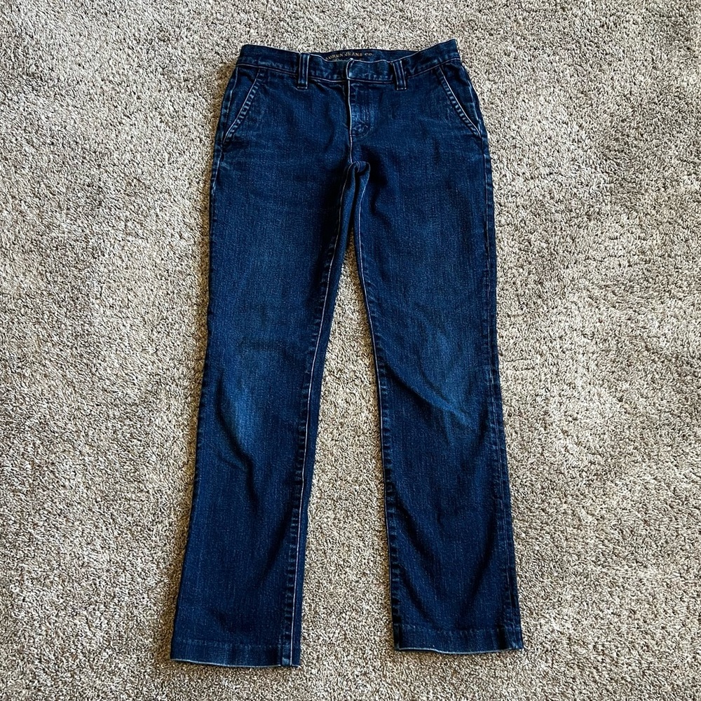 Lauren Jeans Co Vintage Dark Wash Straight Leg Jeans 4 Ralph Lauren Blue Classic
